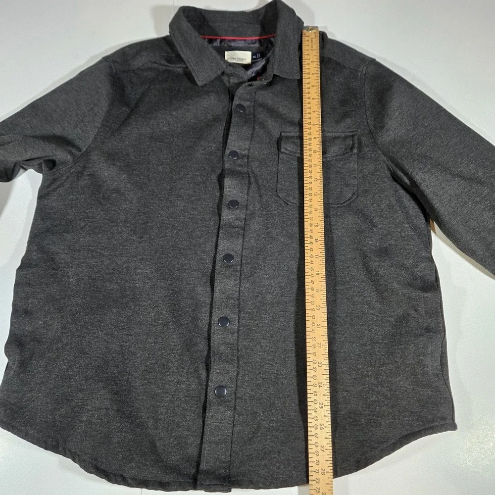 Civil‎ Society Bennett Knit Shirt Jacket, Color Dark Heather Gray, Size XLarge